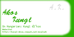 akos kungl business card